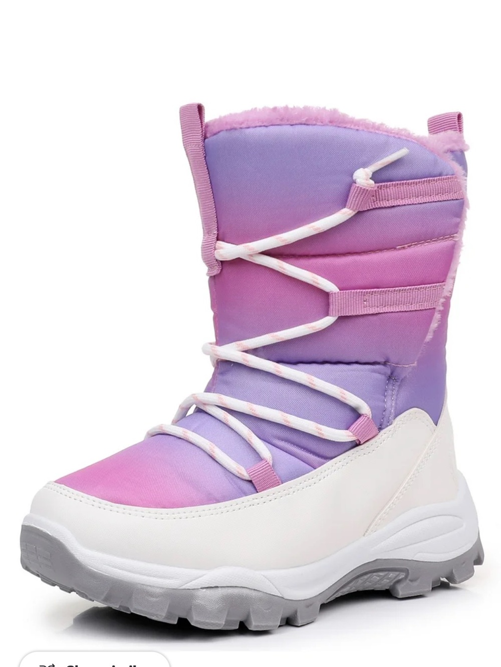 NEW Blikcon Girls Snow Boots Water-Resistant Slip Resistant Warm Winter Shoes